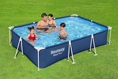 Steel Pro Kit Piscine Hors Sol Rectangulaire 3,00 m X 2,01 m X 66 cm,Bleu