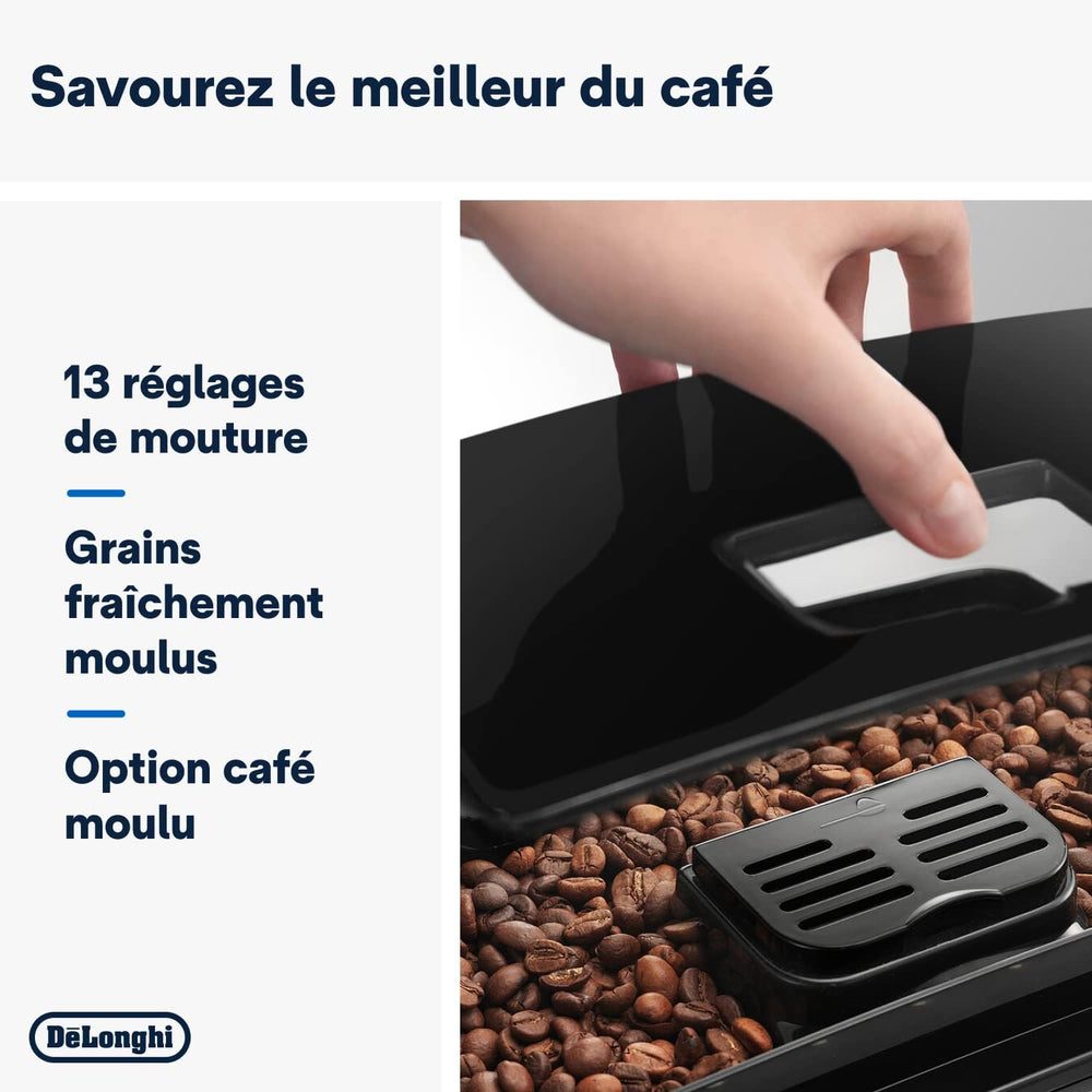 De'Longhi Magnifica S Machine a Café Grain ECAM22.110.B, Machine Expresso et Cappuccino, 1.8L, Noir [Exclusif Amazon]