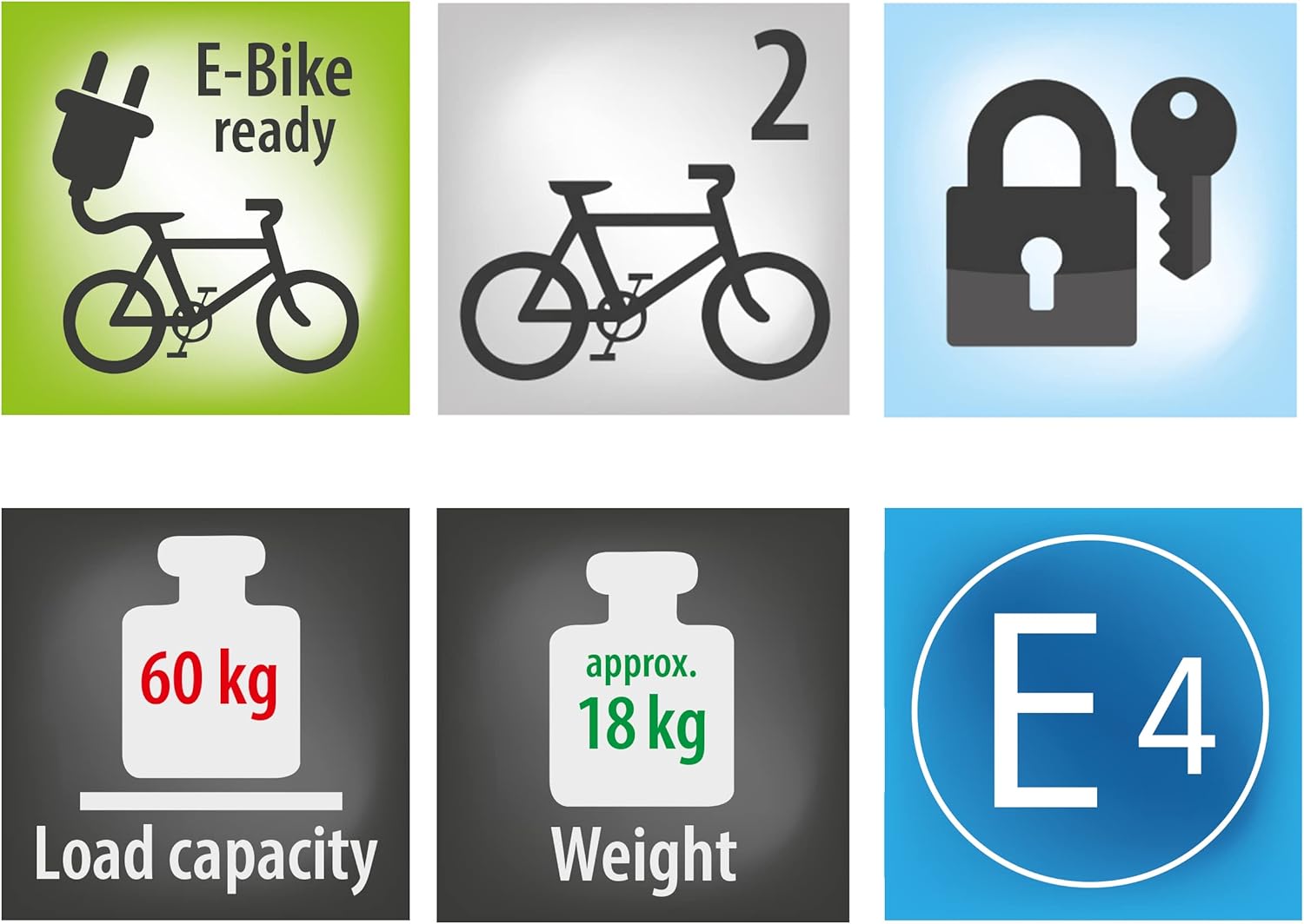 12010LAS Porte-vélo Pliable Raven pour 2 vélos -