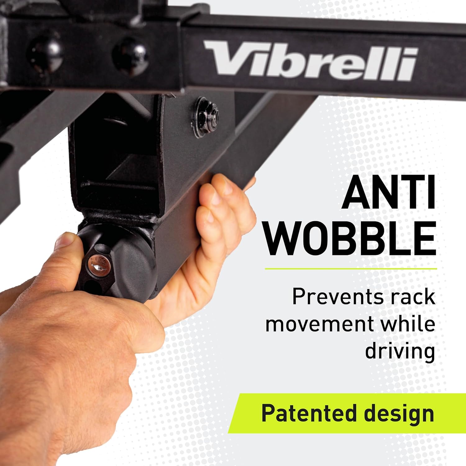 Vibrelli Porte-attelage de vélo électrique – 2 Porte-vélos électriques pour Gros pneus, VTT, vélos Standard – 29,5 kg par vélo – Anti-oscillation breveté – Voitures et VUS – Plateforme