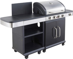 Cook'in Garden - Barbecue au gaz FIDGI 4 avec desserte