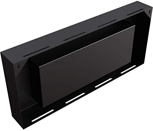 Cheminée Bio KRATKI Delta Flat avec vitrage | 400 x 900 cm | Conteneur de 0,4 L | Noir | Cheminée Murale | Idéal pour la Maison, Le Salon ou la Chambre | Testé TÜV - Rhénanie