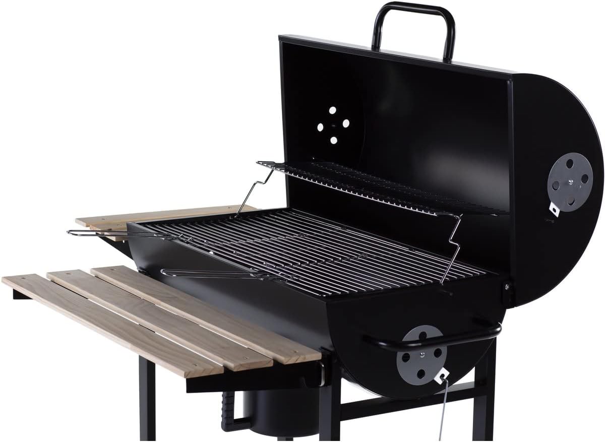 Barbecue charbon de bois "King" - 95 x 63 x 105 cm - Noir