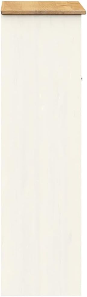 vidaXL Dessus de Commode Vigo Blanc 78x30x100 cm Bois Massif de pin, étagère supérieure de Commode, Dessus de Commode de Cuisine, Rangement de Cuisine