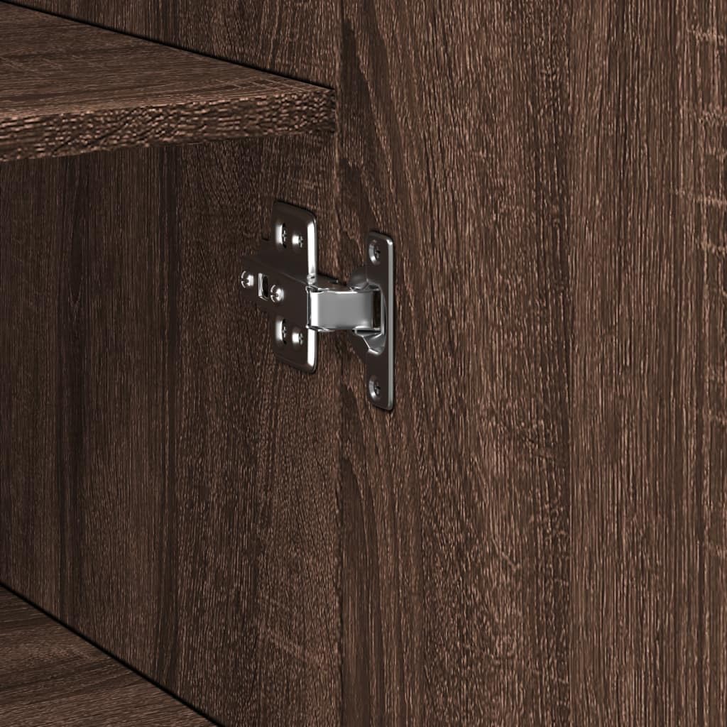vidaXL Buffet Haut chêne Marron 30x42,5x185 cm Bois d'ingénierie, Buffet, Armoire de Rangement, Panneau latéral, Armoire, Armoire latérale