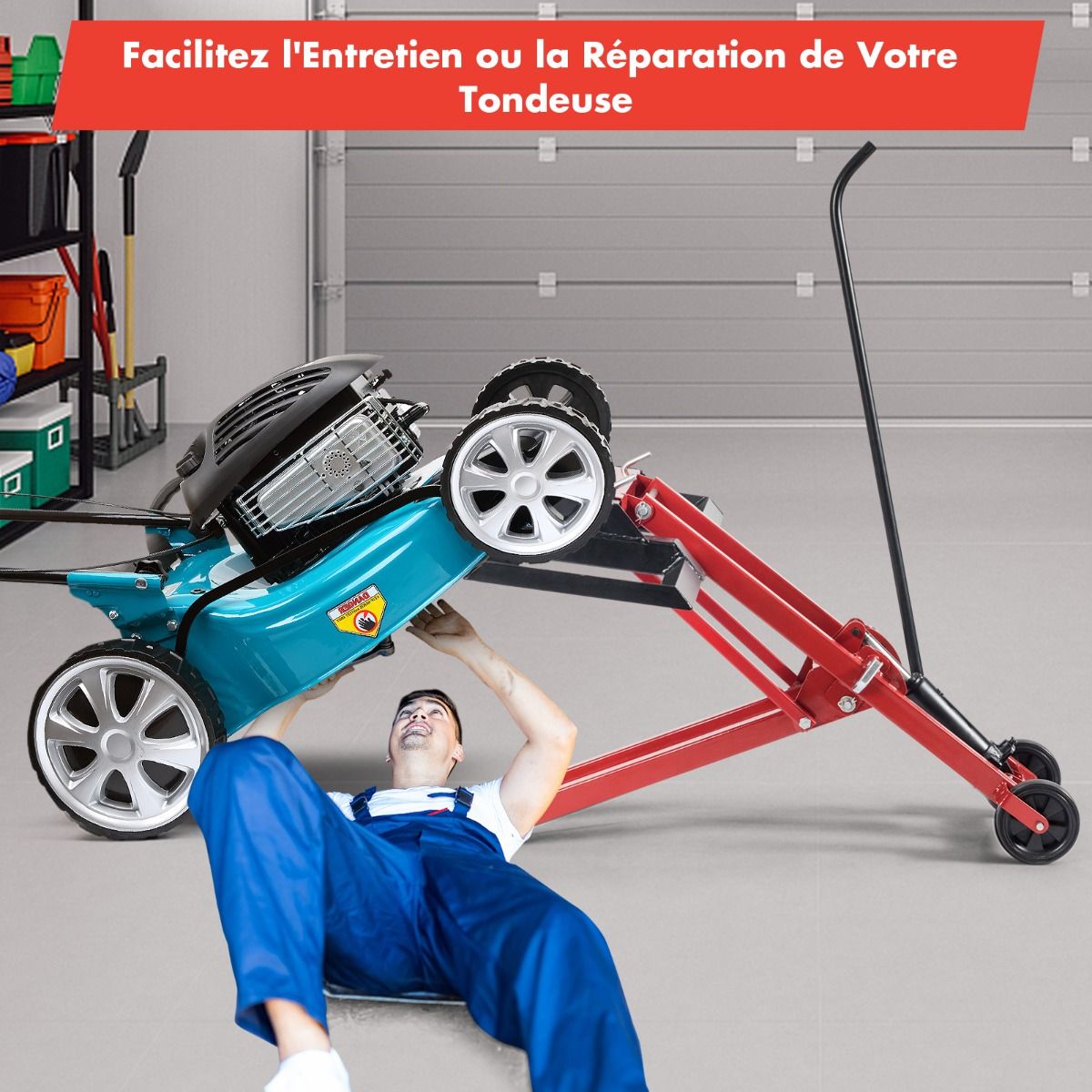 Cric de Levage pour Tondeuse  Gazon pour Tracteurs et Tondeuses  Gazon Autoportes  Rayon de Braquage Nul Capacit de 227 Kg -