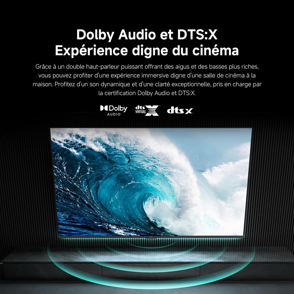 Xiaomi TV F 50 127 cm (50 Pouces) 4K UHD Smart TV Fire TV Contrôle Vocal Alexa HDR10 MEMC Mode Game Boost 120Hz 2Go+32Go Compatible avec AirPlay