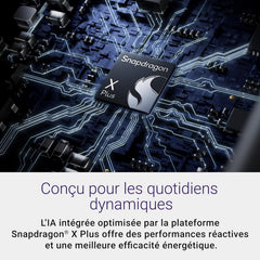 Dell Inspiron 14 (5441) Copilot+ PC Portable 14" Écran FHD+ 60 Hz Snapdragon X Plus 16 Go RAM 512 Go SSD Qualcomm Adreno Windows 11 Home Clavier rétroéclairé AZERTY - Gris Titane