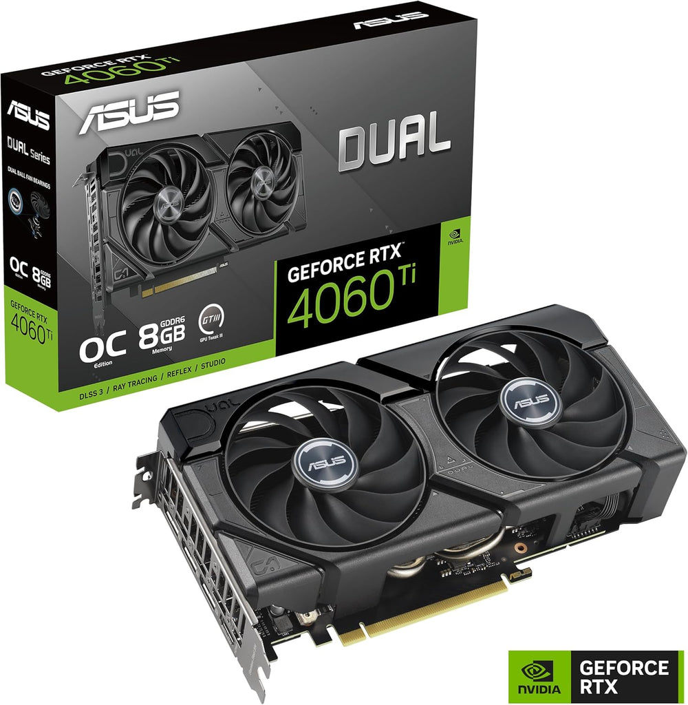 ASUS GeForce RTX 4060 TI Dual Evo 8G OC Carte Graphique de Jeu – Horloge Boost 2595 MHz GDDR6X PCIe Gen 4 DLSS 3 3X DP v 1.4a HDMI 2.1a (Prend en Charge 4K et 8K HDR)