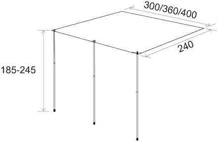 Unikka Comfort Pare-Soleil pour Caravane Camping-Car Compatible avec Thule Fiamma (400 * 240cm)
