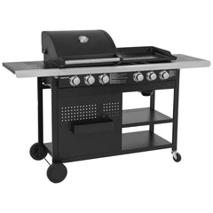 Barbecue duo au gaz VESUVIO - 3 brûleurs + plancha 3 brûleurs -