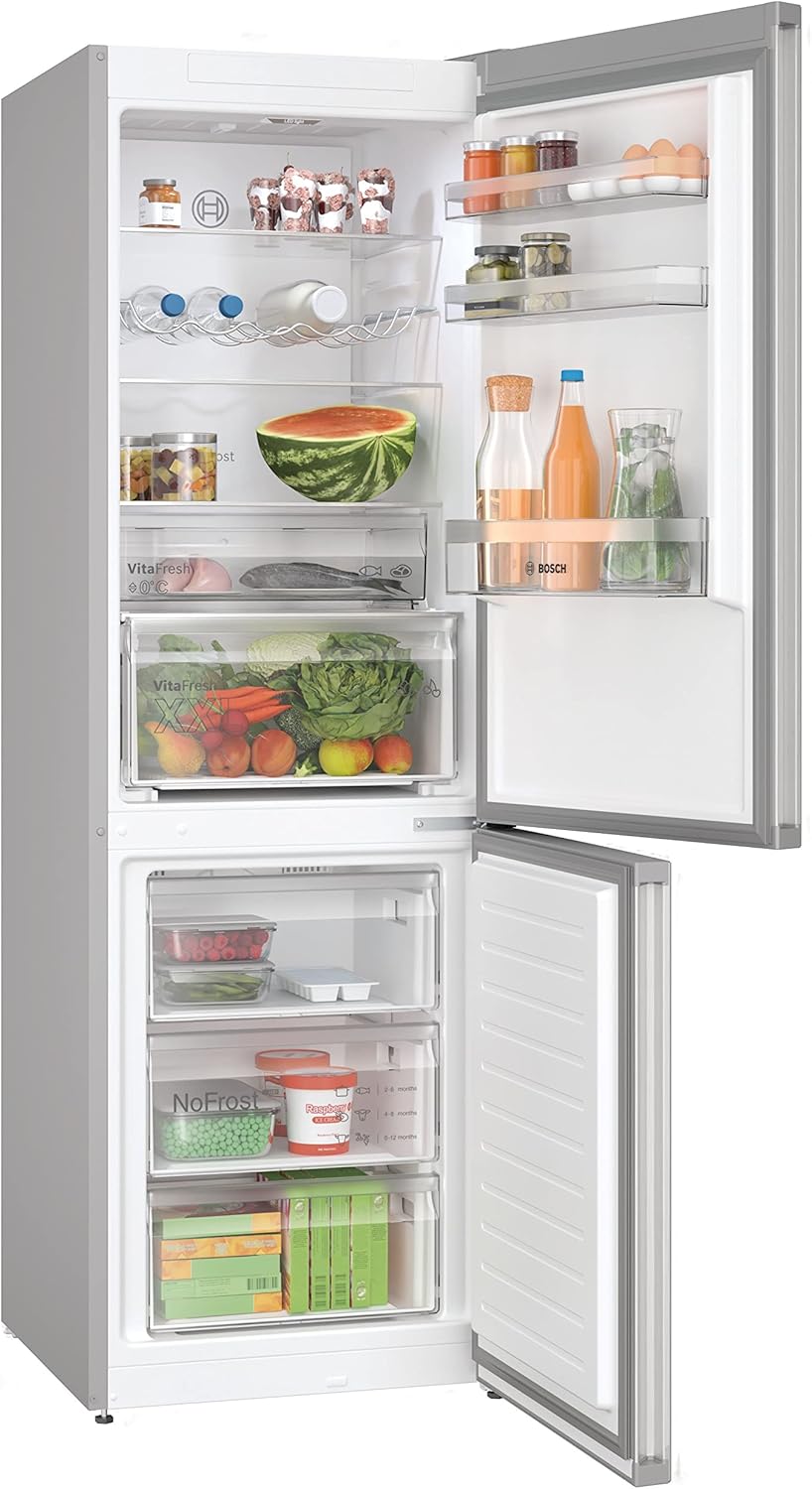 KGN367LDF- Srie 4,Rfrigrateur combin pose-libre,186 x 60 cm,Inox