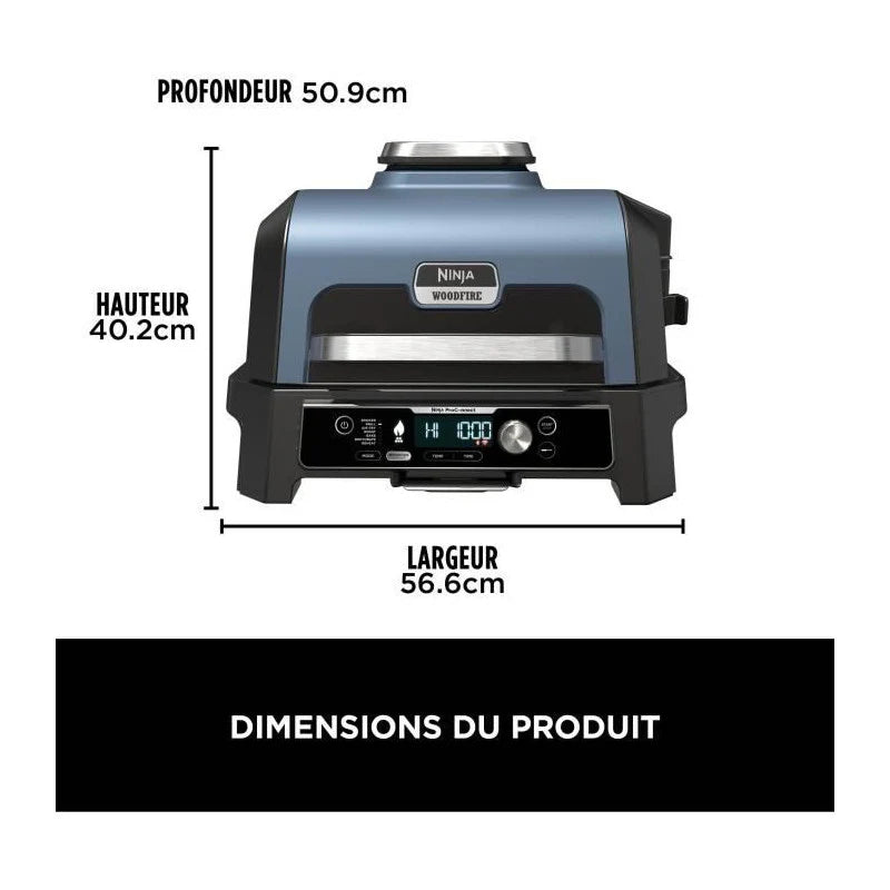 Barbecue électrique Avec Fumoir Et Thermosonde - - Woodfire Pro Connect Xl - Og901eu - Granulés Woodfire -