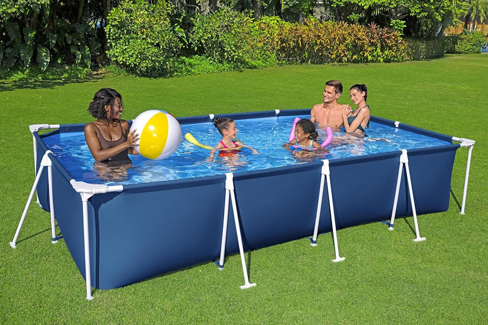 Steel Pro Piscine Hors Sol Rectangulaire 2,59 m X 1,70 m X 61 cm,Bleu