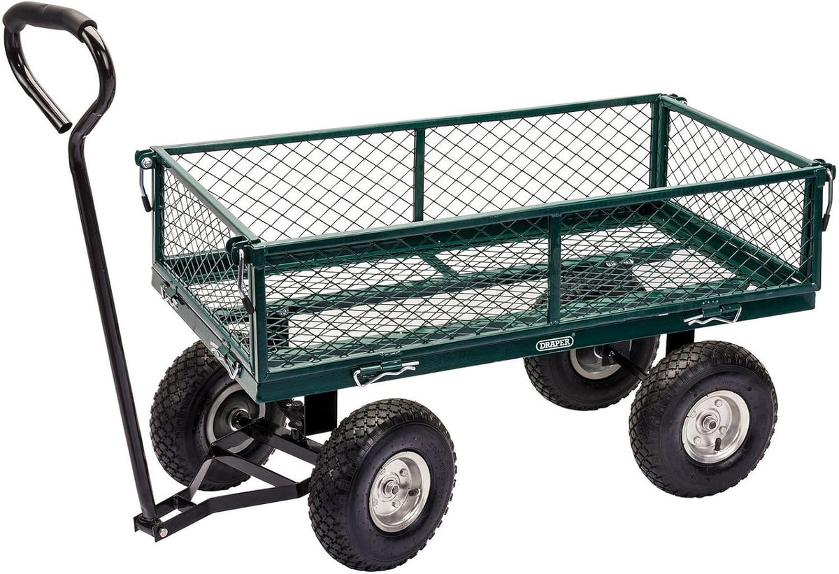 Draper Chariot de Jardin en Acier grillagé Vert,200kg