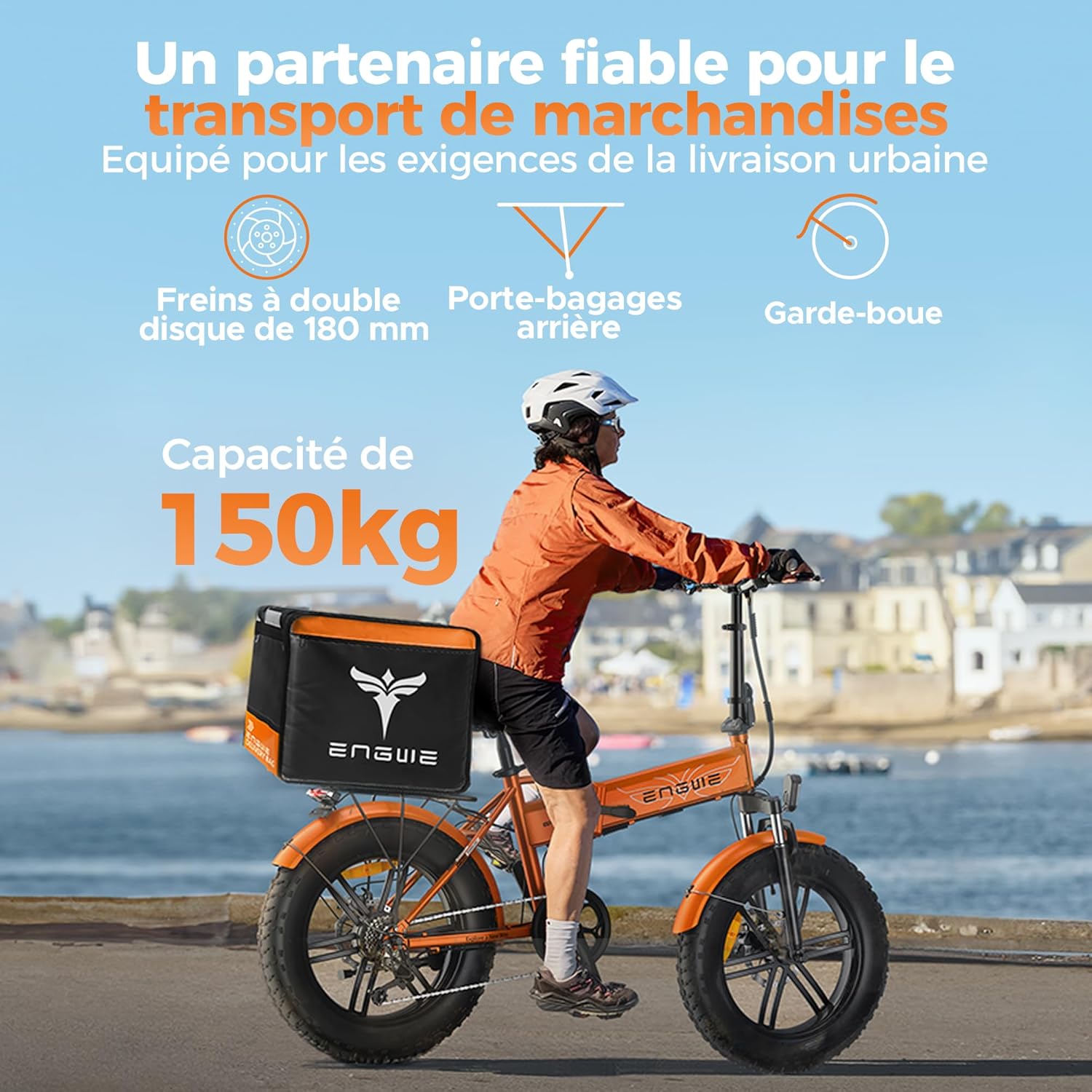 ENGWE Vélo Électrique Pliable, Batterie 48V 13Ah Amovible, Autonomie de 50-120 km，20'' ×4.0'' Fat Tire 7-Speed E-Bike for Any Terrain