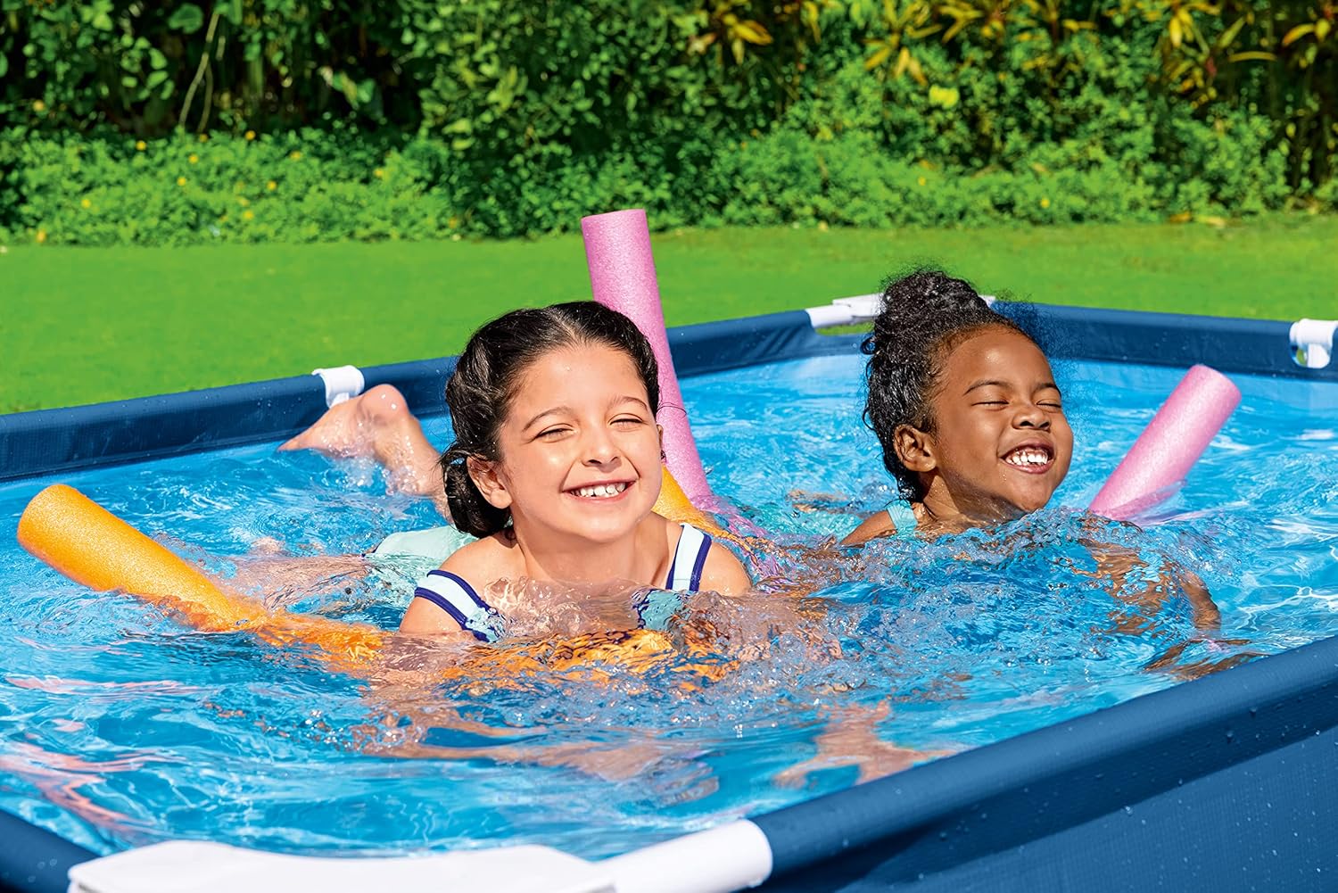 Steel Pro Piscine Hors Sol Rectangulaire 2,59 m X 1,70 m X 61 cm,Bleu
