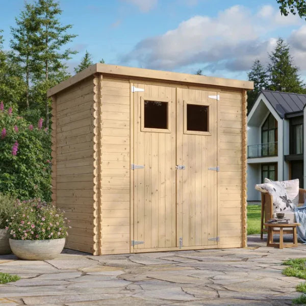 Abri de jardin en bois L204 x l142 x H200 cm / 2,22 m -