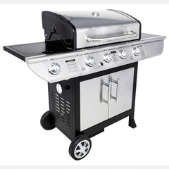 Barbecue au gaz BRISBANE - 4 brûleurs 14kW + réchaud Somagic -