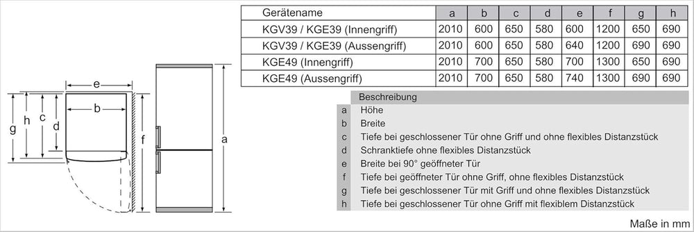 Bosch KGE398IBP - Série 6, Réfrigérateur combiné pose-libre, 201 x 60 cm, Inox anti trace de doigts