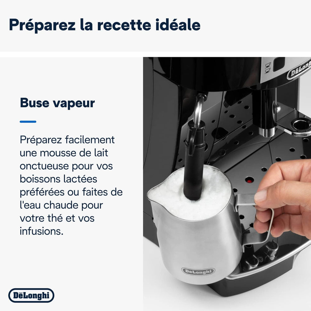 De'Longhi Magnifica S Machine a Café Grain ECAM22.110.B, Machine Expresso et Cappuccino, 1.8L, Noir [Exclusif Amazon]