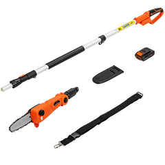 lagueuse Tlescopique sur Perche sans Fil 198 -274 cm Coupe Branche avec Batterie 20V et Chargeur Orange -
