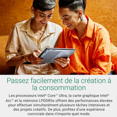 Dell Inspiron 16 PC Portable 2-en-1 écran 16" FHD+ (1920 x 1200) Intel Core Ultra 5 Series 1 Graphique Intel 16 Go RAM 512 Go SSD Windows 11 Home Clavier AZERTY rétroéclairé Bleu