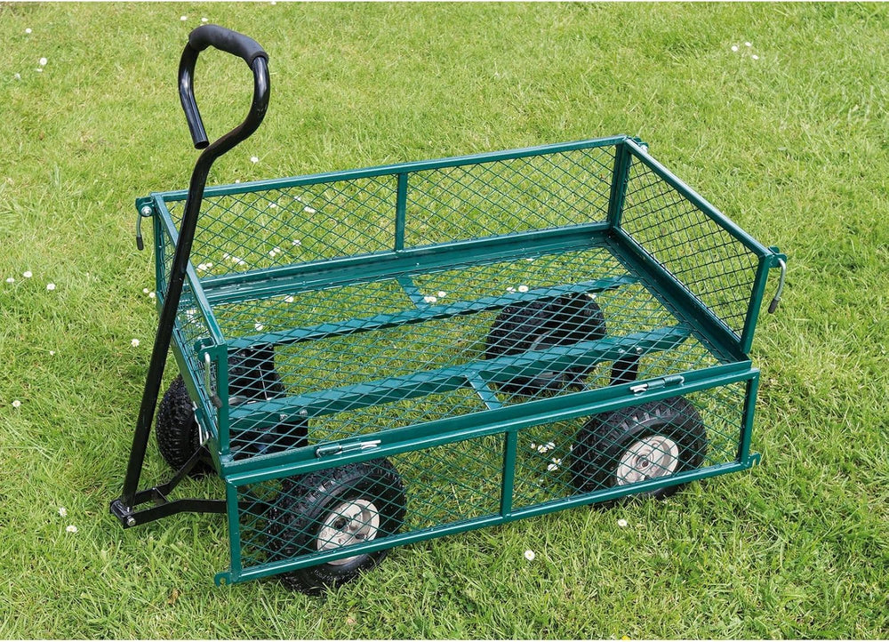 Draper Chariot de Jardin en Acier grillagé Vert,200kg