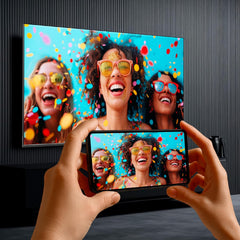 DYON Smart 32 VX Téléviseur 80 cm (32 pouces) (HD Smart TV, HD Triple Tuner (DVB-C/-S2/-T2), App Store, Prime Video, Netflix, YouTube, DAZN, +), Noir
