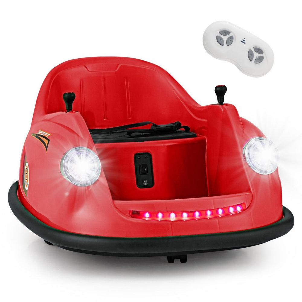 Auto-tamponneuse Electrique 12V pour Enfants Alimente par Batterie Tlcommande Lumires LED Musique pour les 2-5 Ans Rose/Rouge/Bleu -