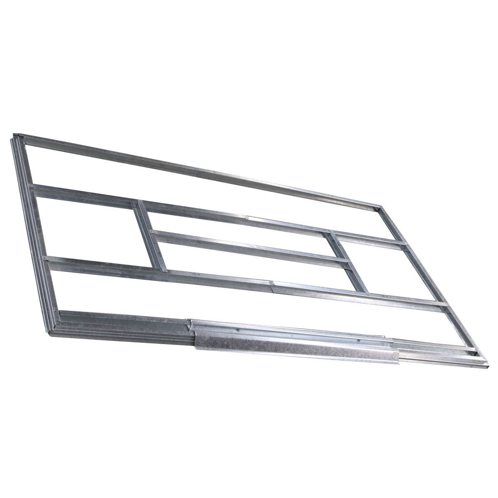 Abri de Jardin en Tôle Galvanisée Cabane de Rangement à Outils Porte Double 2 Aérations,277x191x192cm,Gris et Blanc -