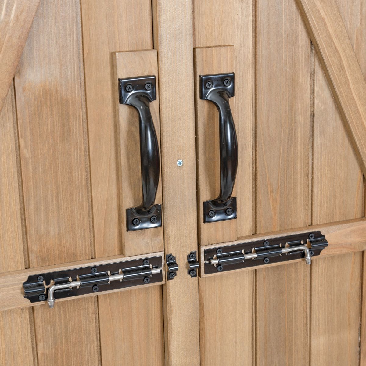 Abri de Jardin en Bois Cabane de Jardin Extrieur Double Portes avec Loquet Toit Inclin en Asphalte Cabanon Jardin Extrieur 140 x 50 x 162 cm Naturel -