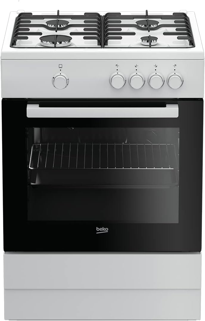 FSG62000DW -FSG62000DW-Cuisine et Four Intgr au Gaz,Plaque de cuisson avec 4 Cuisinires - Blanc,60 x 60 x H 85 cm,2900 W,64 litres,acier inoxydable -