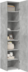 vidaXL Buffet Haut Gris béton 40x42,5x185 cm Bois d'ingénierie, Buffet, Armoire de Rangement, Panneau latéral, Armoire, Armoire latérale
