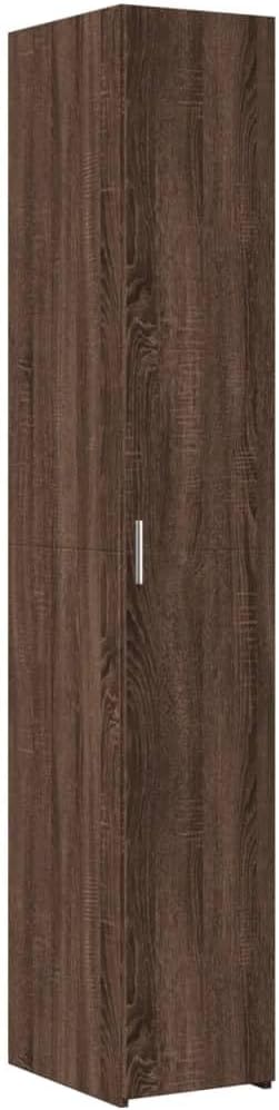 vidaXL Buffet Haut chêne Marron 30x42,5x185 cm Bois d'ingénierie, Buffet, Armoire de Rangement, Panneau latéral, Armoire, Armoire latérale
