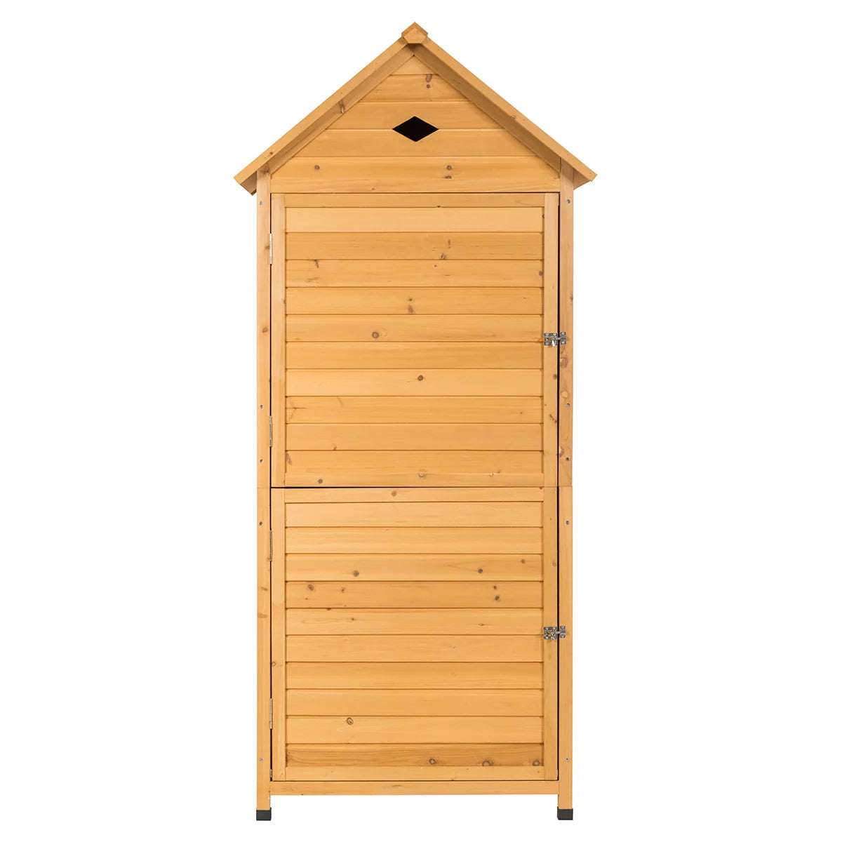 Abri de jardin extrieur  5 etagres cabane verrouillable en bois de sapin toit en tle galvanise 20_0005485 -