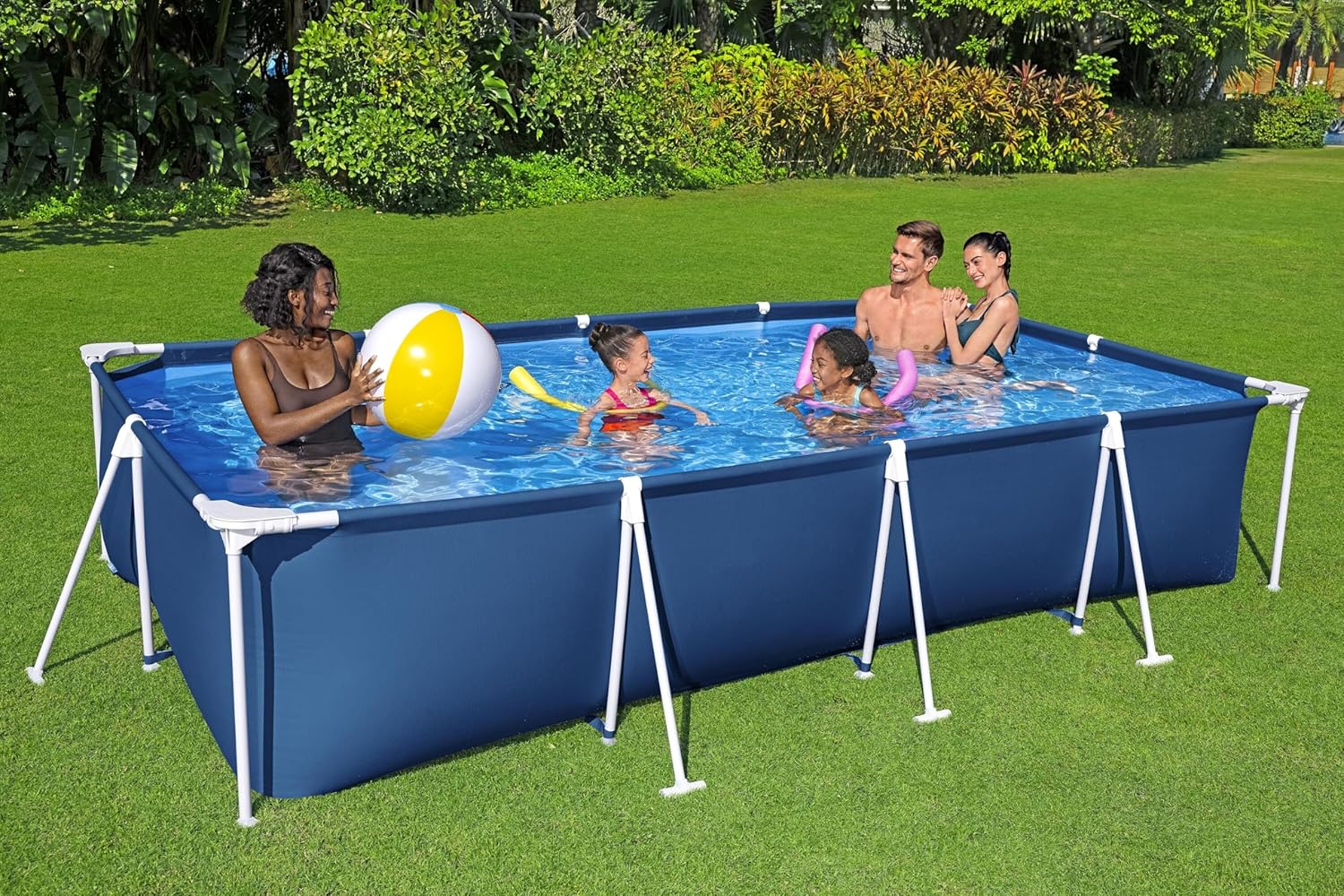 Steel Pro Piscine Hors Sol Rectangulaire 2,59 m X 1,70 m X 61 cm,Bleu