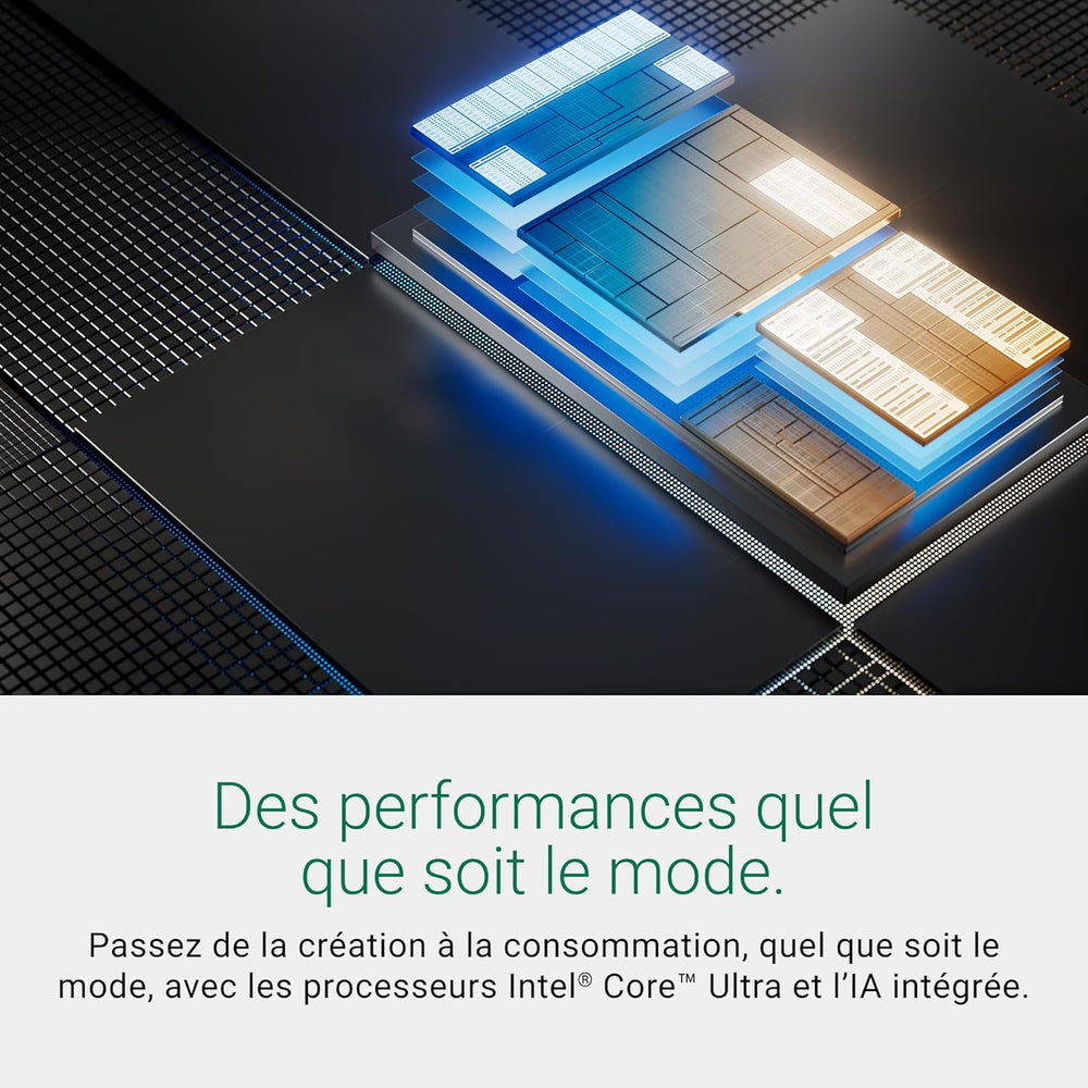 Dell Inspiron 16 PC Portable 2-en-1 écran 16" FHD+ (1920 x 1200) Intel Core Ultra 5 Series 1 Graphique Intel 16 Go RAM 512 Go SSD Windows 11 Home Clavier AZERTY rétroéclairé Bleu
