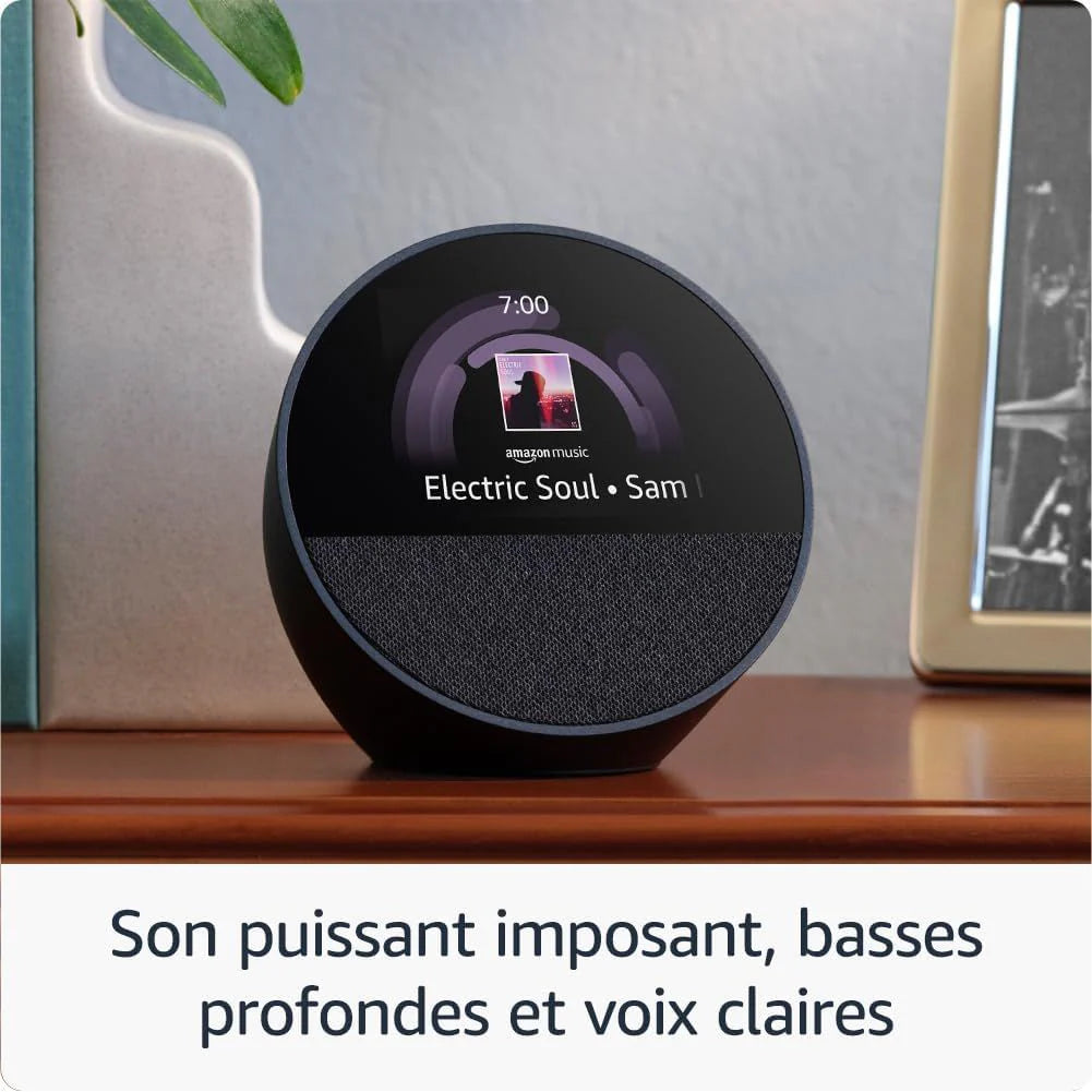 Echo Spot 2024 Noir Assistant vocal connect -