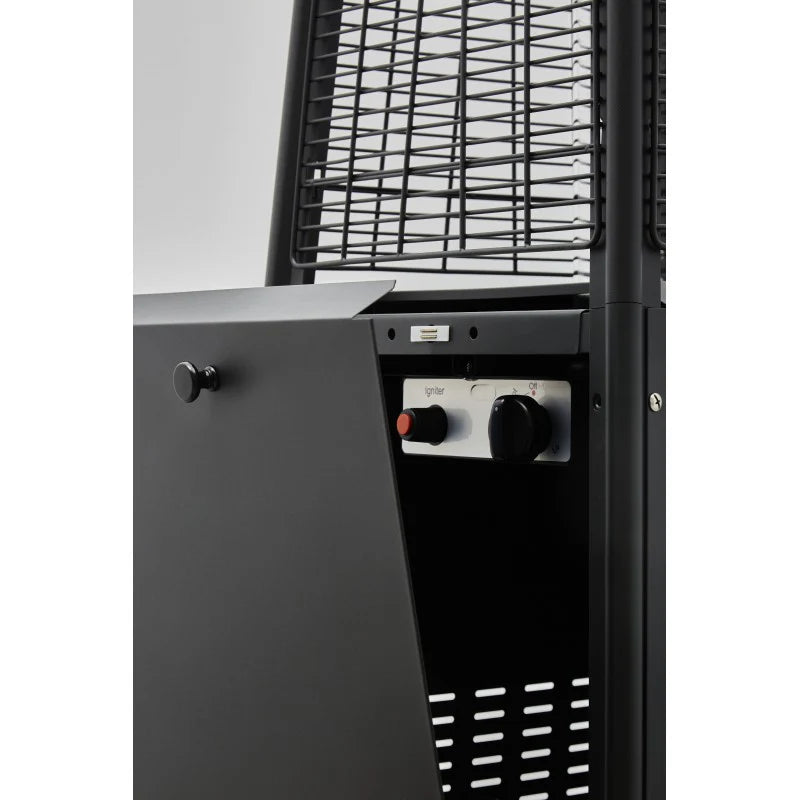 Chauffage extérieur gaz - Pyramide - Noir - 13 kW - Housse de protection Favex -