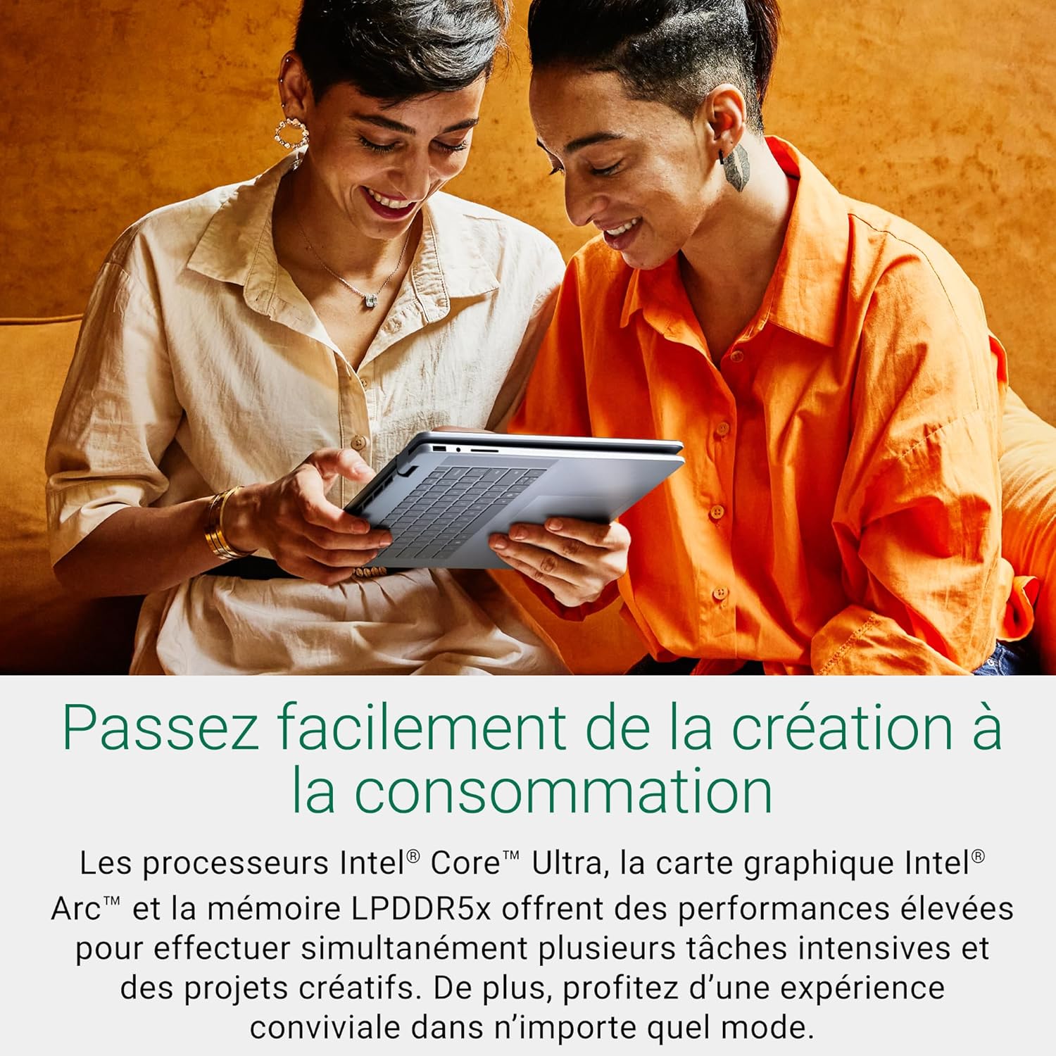 Dell Inspiron 16 PC Portable 2-en-1 écran 16" FHD+ (1920 x 1200) Intel Core Ultra 5 Series 1 Graphique Intel 16 Go RAM 512 Go SSD Windows 11 Home Clavier AZERTY rétroéclairé Bleu