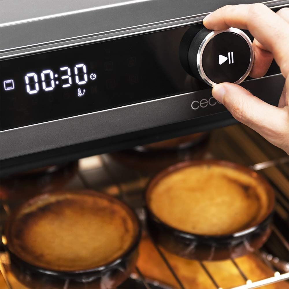 Cecotec Four à vapeur Bake&Steam 4000 Combi Gyro. Four 3 en 1: fusion vapeur, convection et friteuse à huile, capacité 40 litres, 7 fonctions, puissance 2400 W