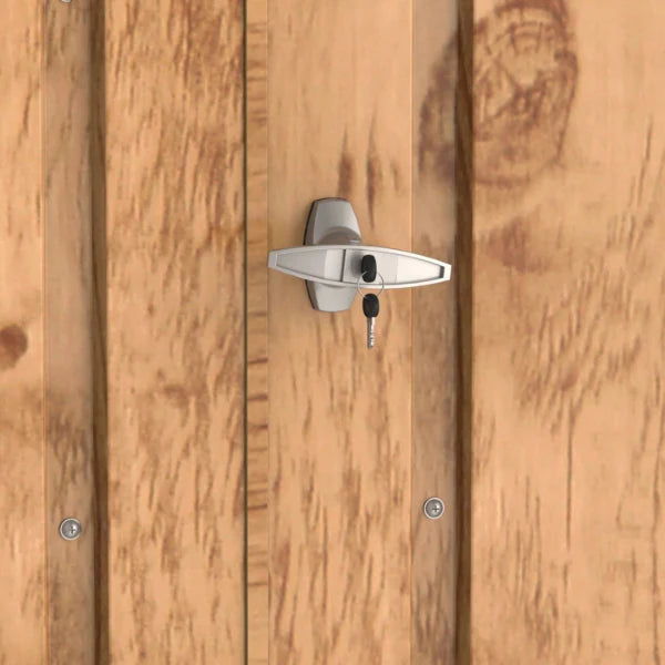 Abri vlos en mtal 1,74m imitation bois avec kit ancrage -