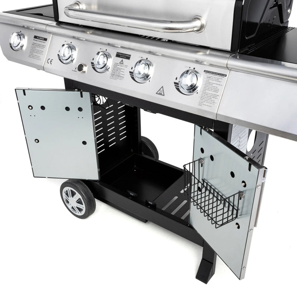 Barbecue au gaz BRISBANE - 4 brûleurs 14kW + réchaud Somagic -