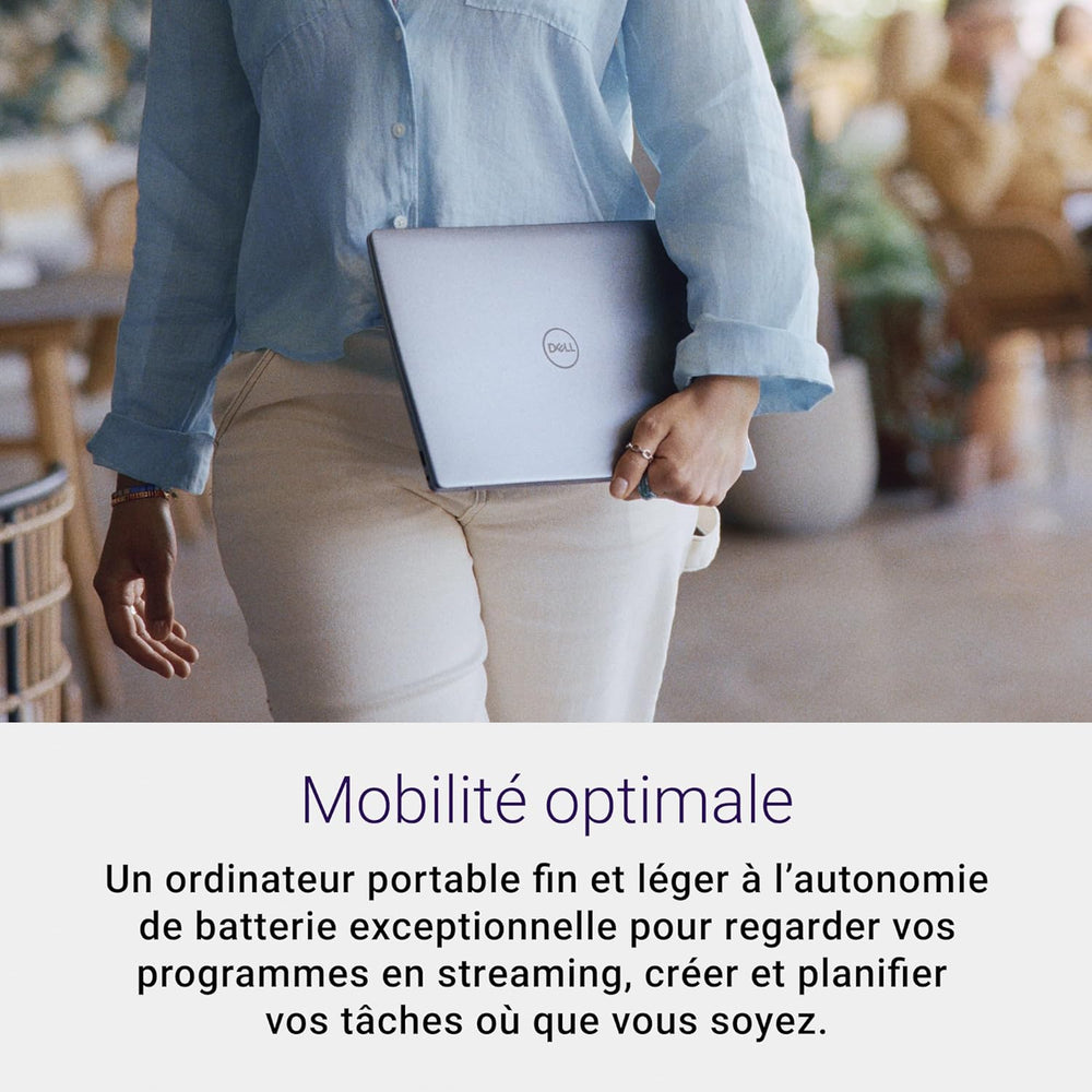 Dell Inspiron 14 (5441) Copilot+ PC Portable 14" Écran FHD+ 60 Hz Snapdragon X Plus 16 Go RAM 512 Go SSD Qualcomm Adreno Windows 11 Home Clavier rétroéclairé AZERTY - Gris Titane