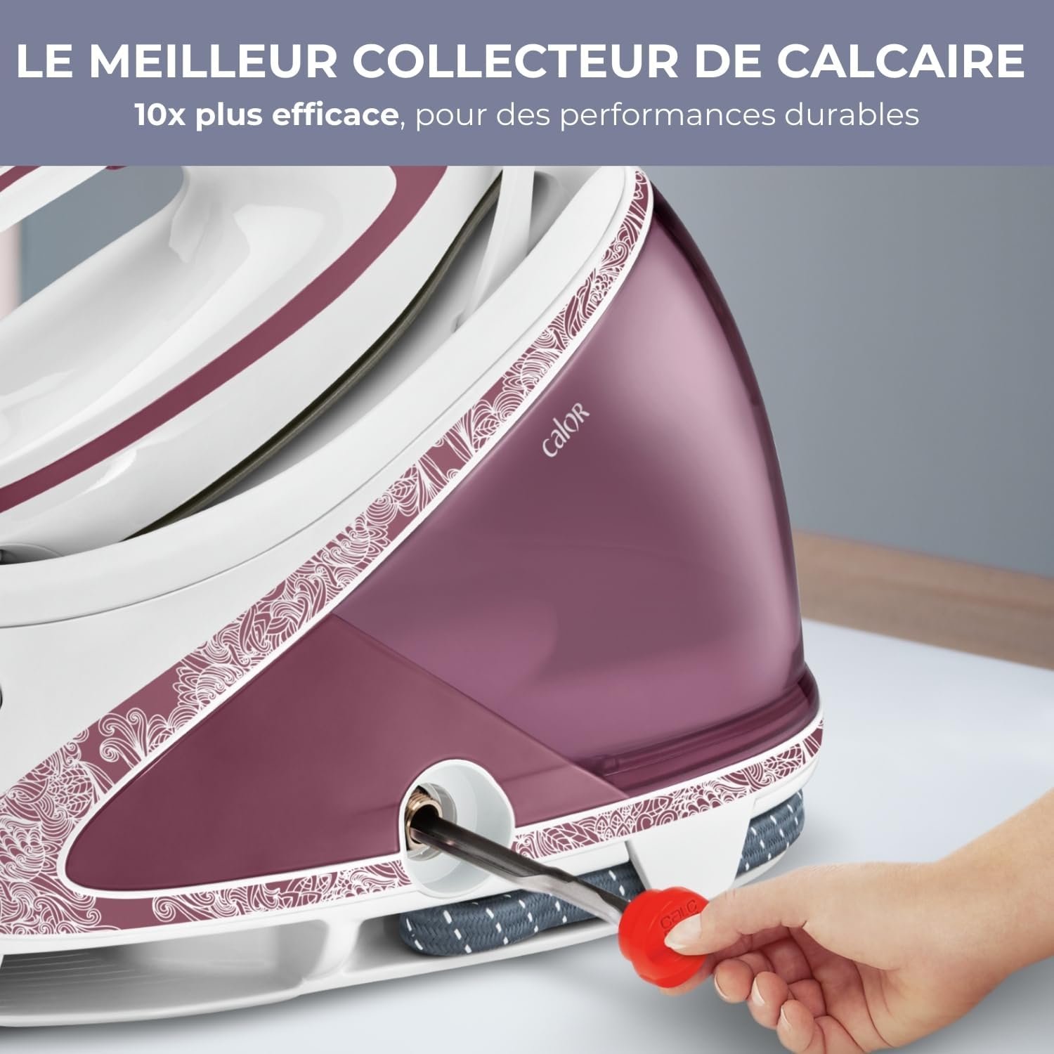 Calor Pro Express Ultimate Centrale Vapeur, Haute Pression, 7.3 bars, Fonction Pressing 490 g/min, Collecteur de calcaire, Fabrique en France GV9560C0