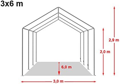 3x6 m Tente de réception/Barnum Blanc Toile de Haute qualité PVC 700 N