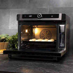 Cecotec Four à vapeur Bake&Steam 4000 Combi Gyro. Four 3 en 1: fusion vapeur, convection et friteuse à huile, capacité 40 litres, 7 fonctions, puissance 2400 W