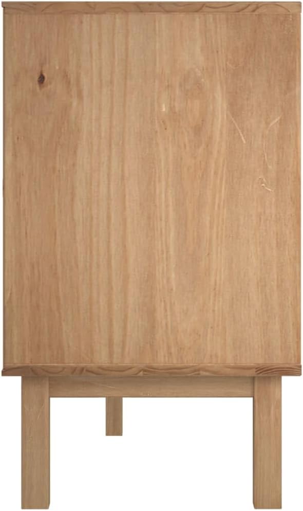 vidaXL Buffet Armoire Latérale Armoire de Rangement Organisateur de Maison Meuble de Salle de Séjour Intérieur 113,5x43x73 cm Bois Massif de Pin