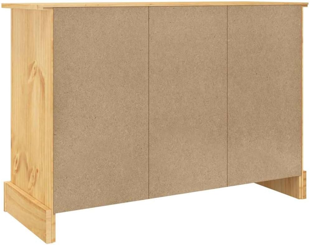 vidaXL Buffet Corona Marron 112x44x78 cm Bois Massif pin Mexicain, Meuble de Rangement, Meuble de Rangement de Cuisine, Meuble de Rangement de Salon